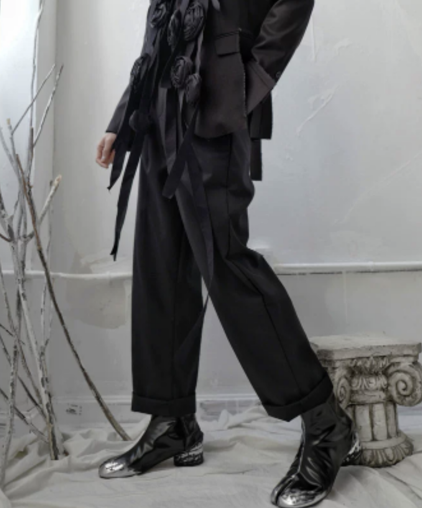 dark high waist pants EN1073