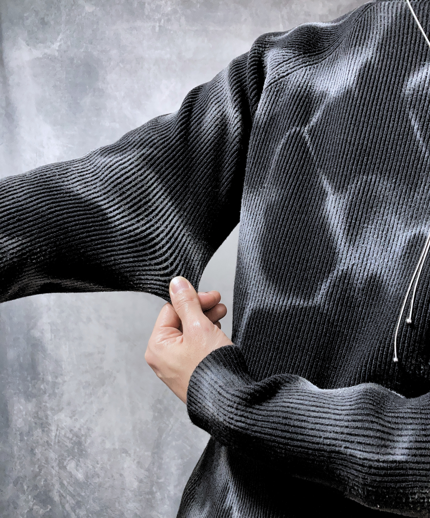 【style70】dark mode outfit set EN1909(jacket + sweater + pants set)