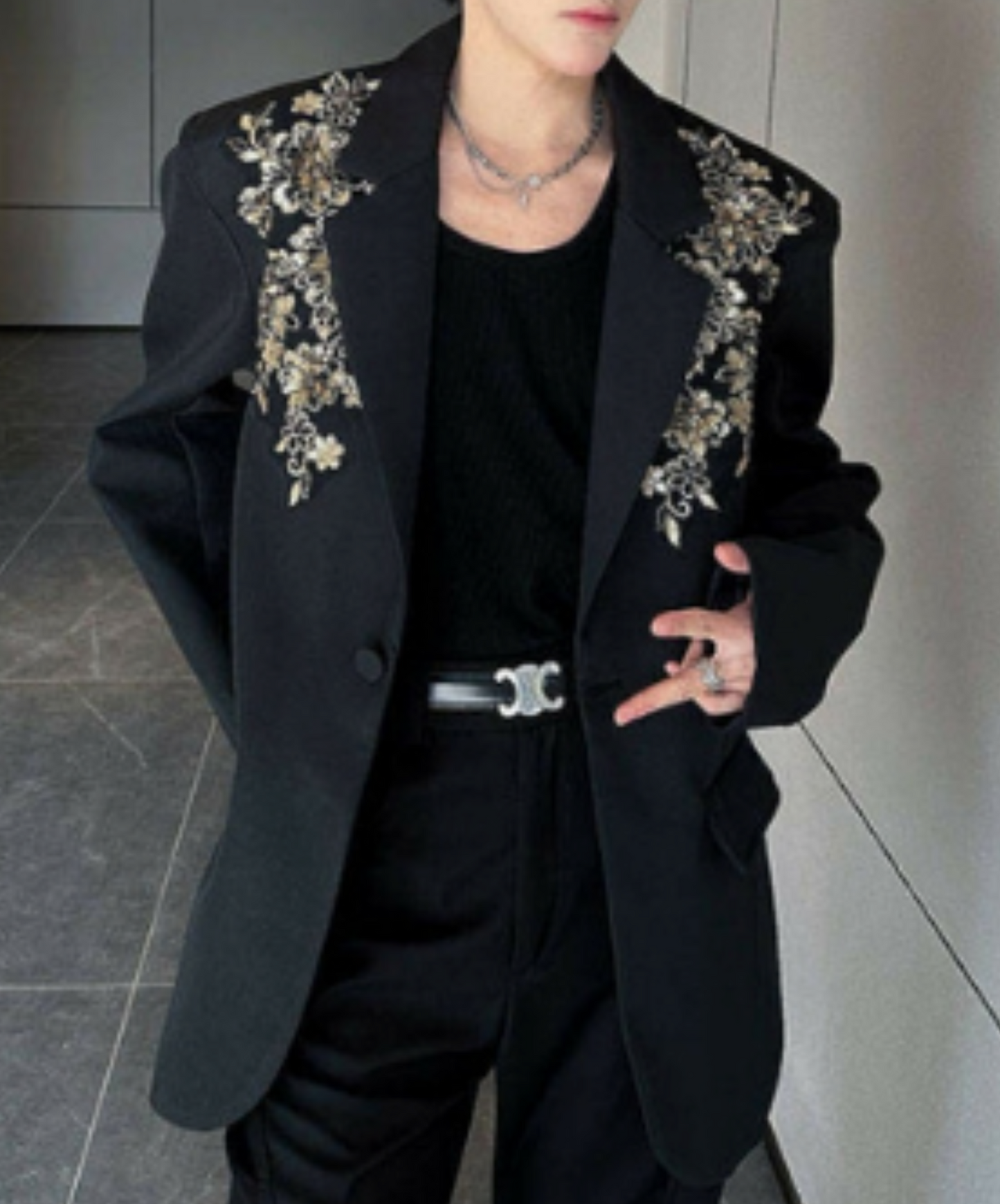 luxury sequin embroidery jacket EN1966