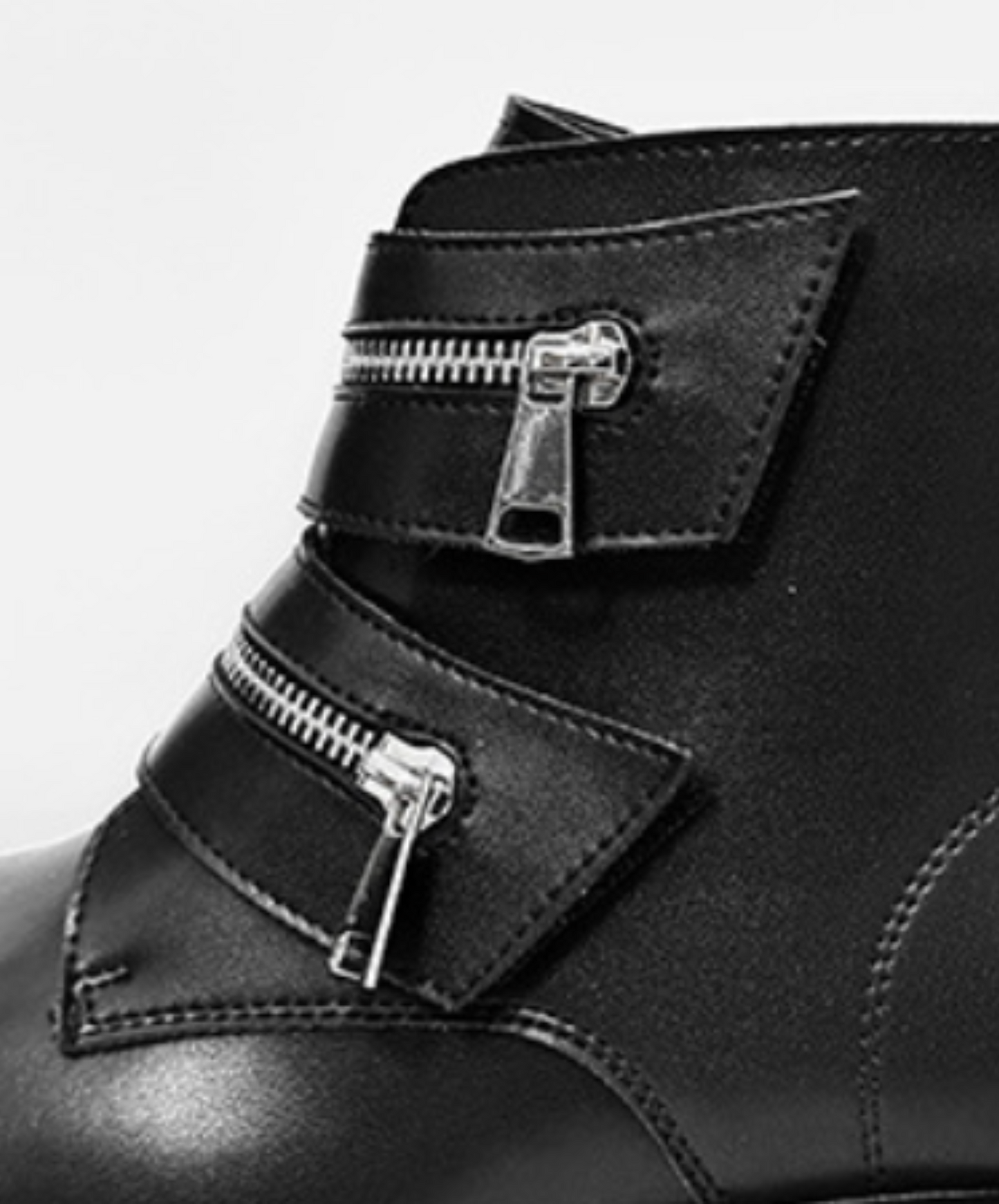 double zip design thick sole boots EN2129