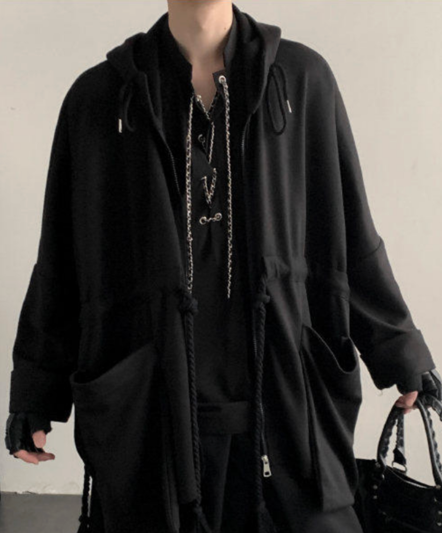 dark cape sweat over hoodie EN2634