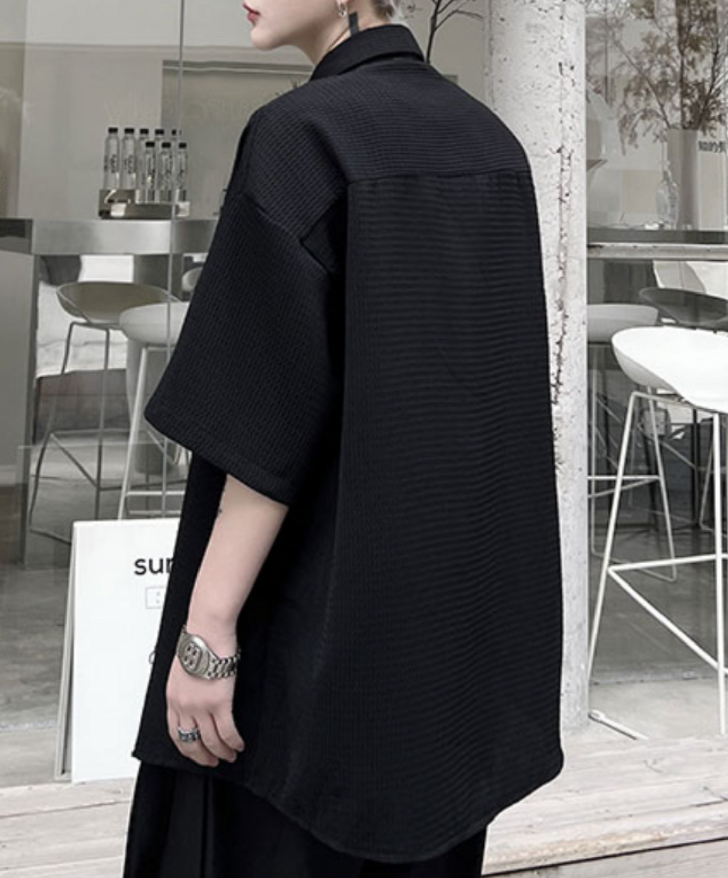 【style51】dark mode outfit set EN1848(jacket + shirt + skirt set)