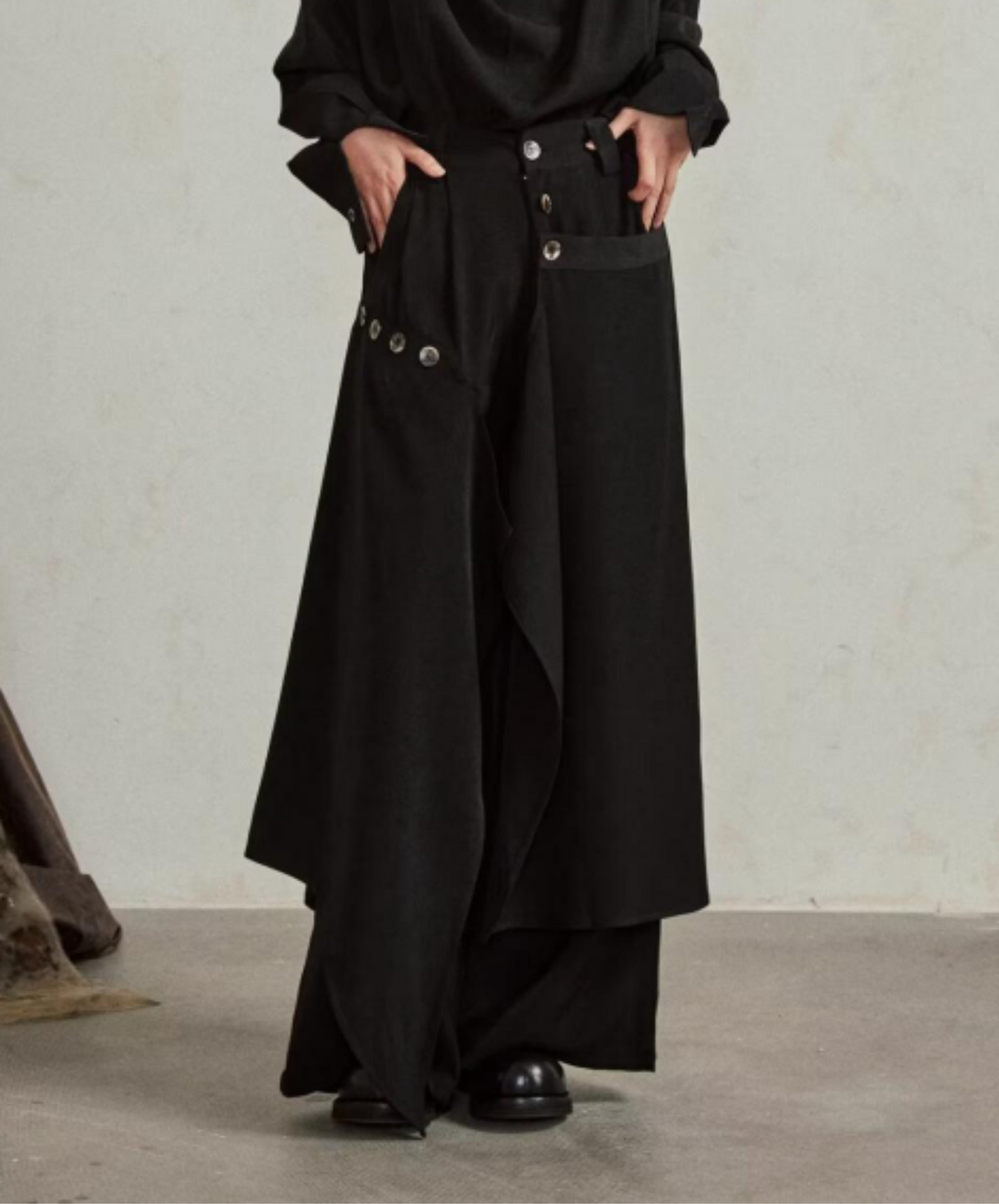 【style65】dark mode outfit set EN1884(jacket + shirt + pants set)