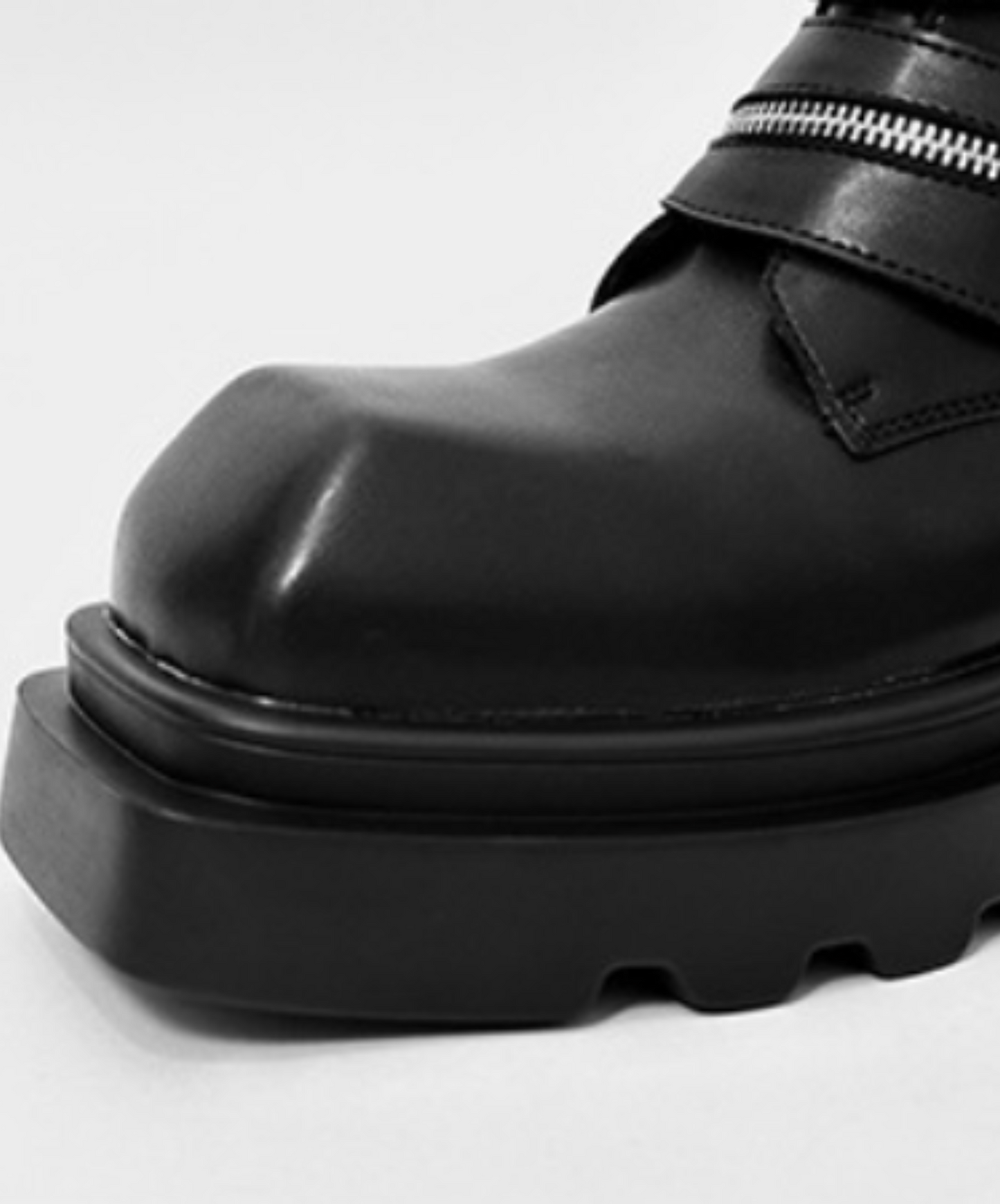 double zip design thick sole boots EN2129