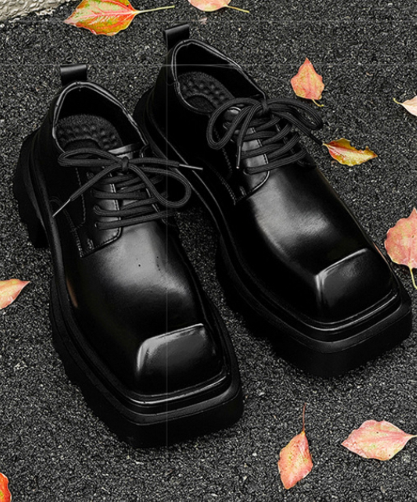 lace-up square toe shoes EN2378