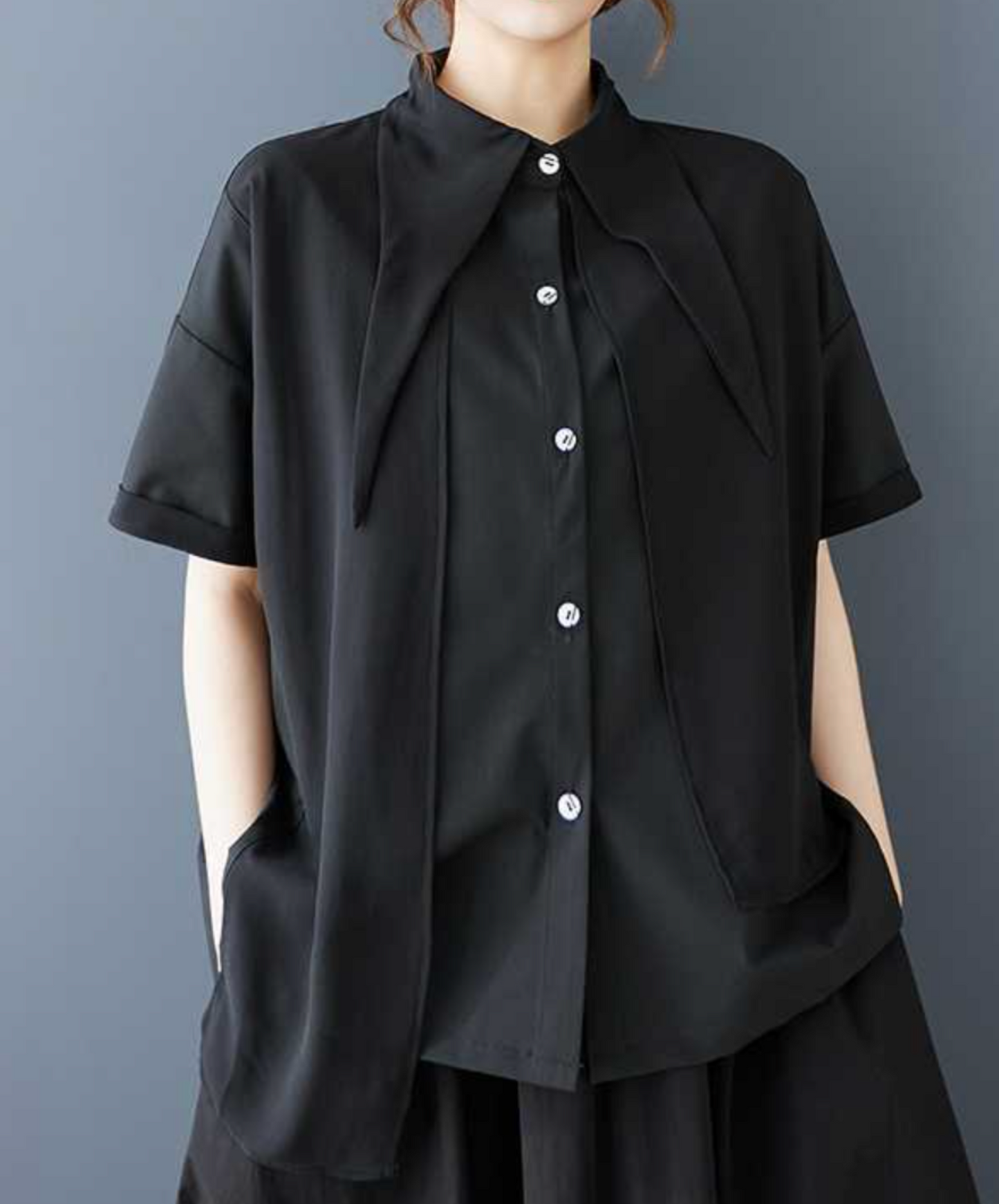 special collar design short sleeves shirt EN2277