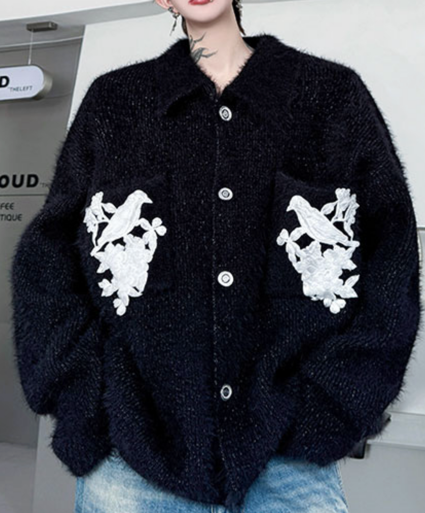 with embroidered pocket jacket EN2522