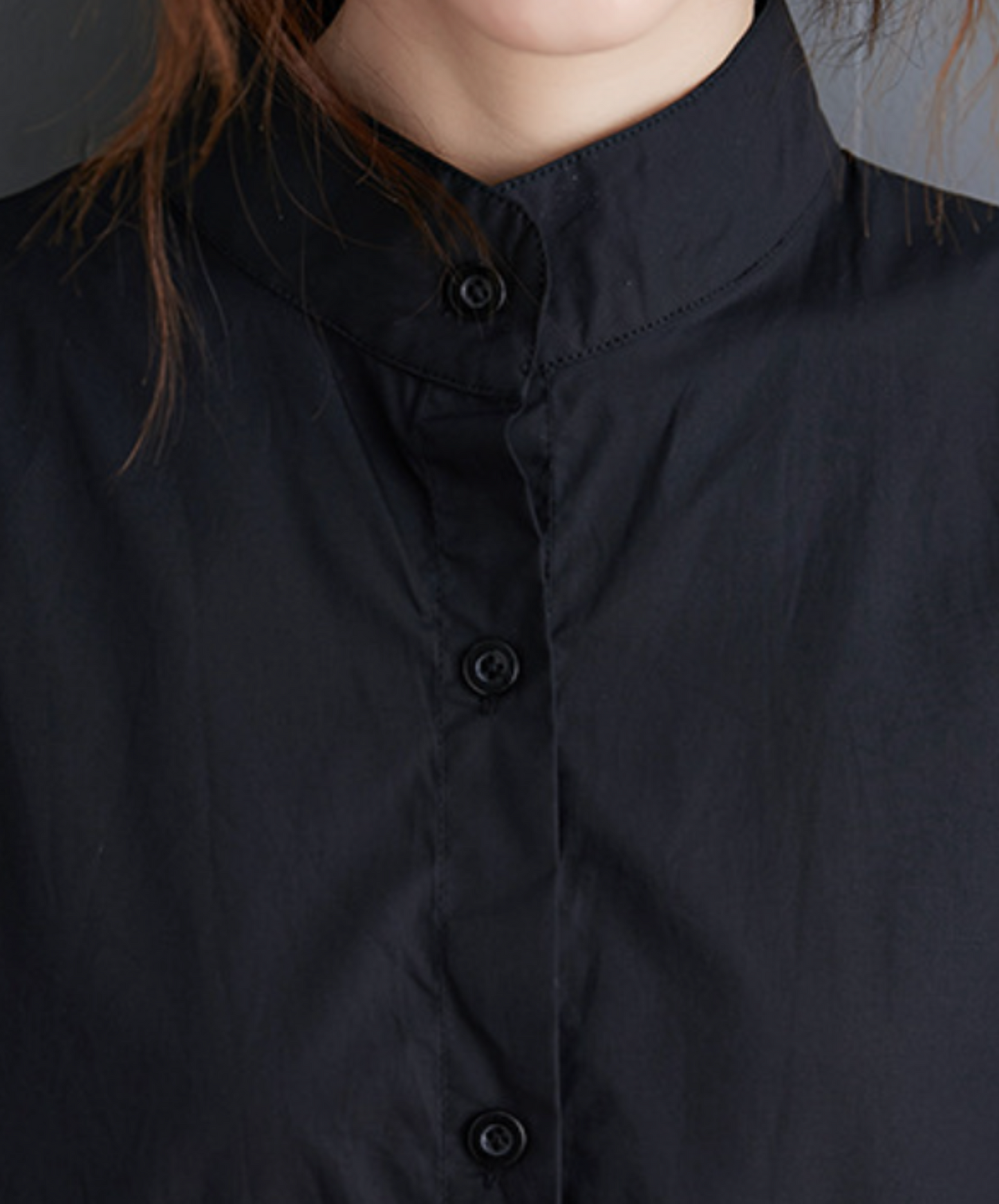 leaf motif lace fishtail long shirt EN2294