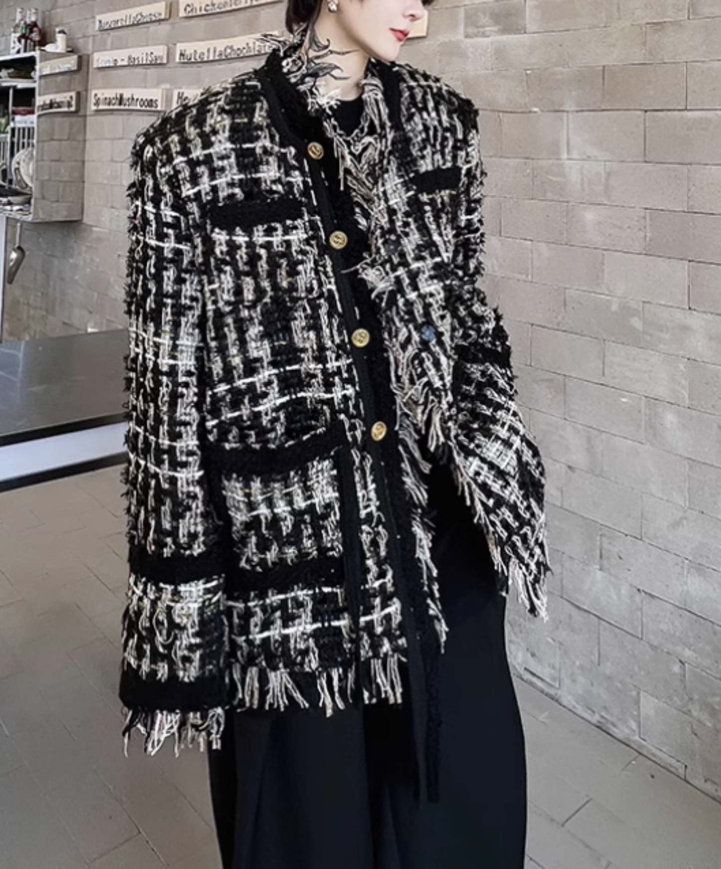 tassel tweed jacket EN1912