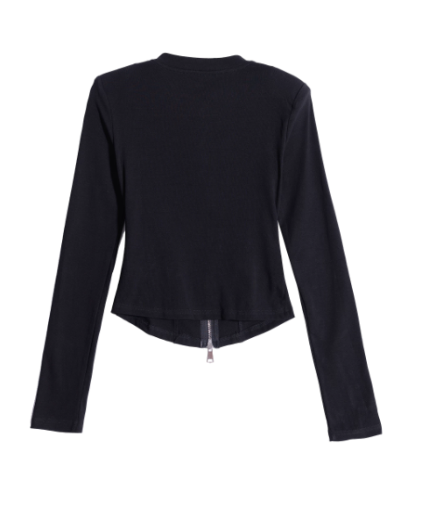 front-zip fitted style t-shirt EN3148