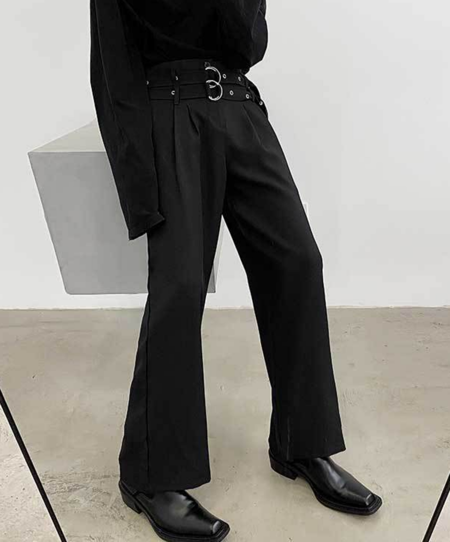 【style39】dark mode outfit set EN1412( coat+ pants set)