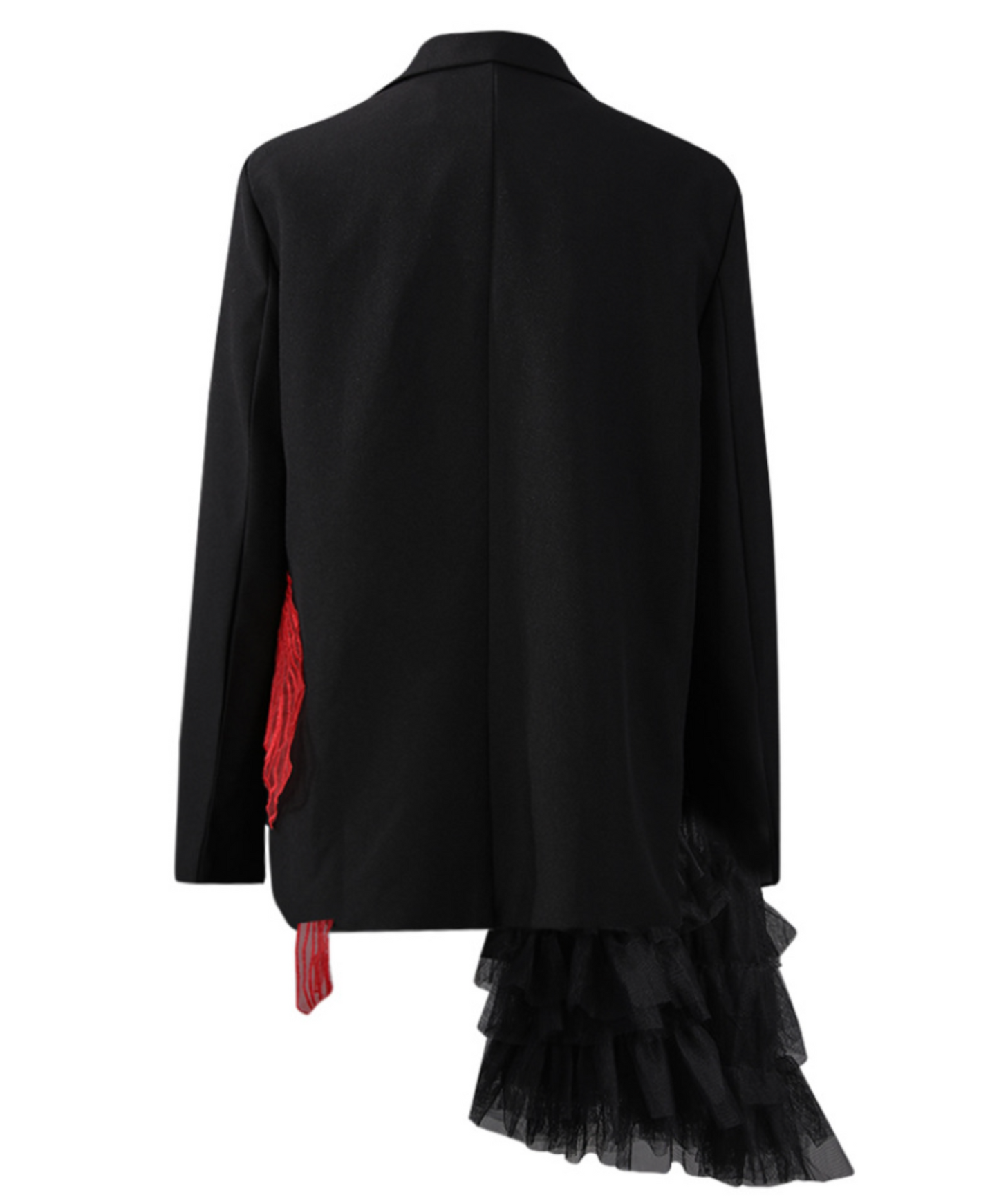 deep red goldfish motif jacket EN2333