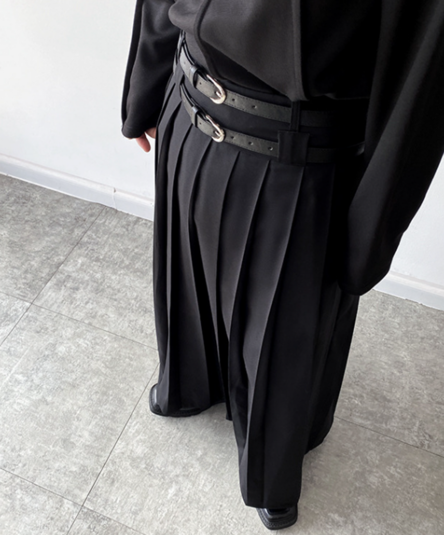 【style52】dark mode outfit set EN1849(jacket + shirt + skirt set)