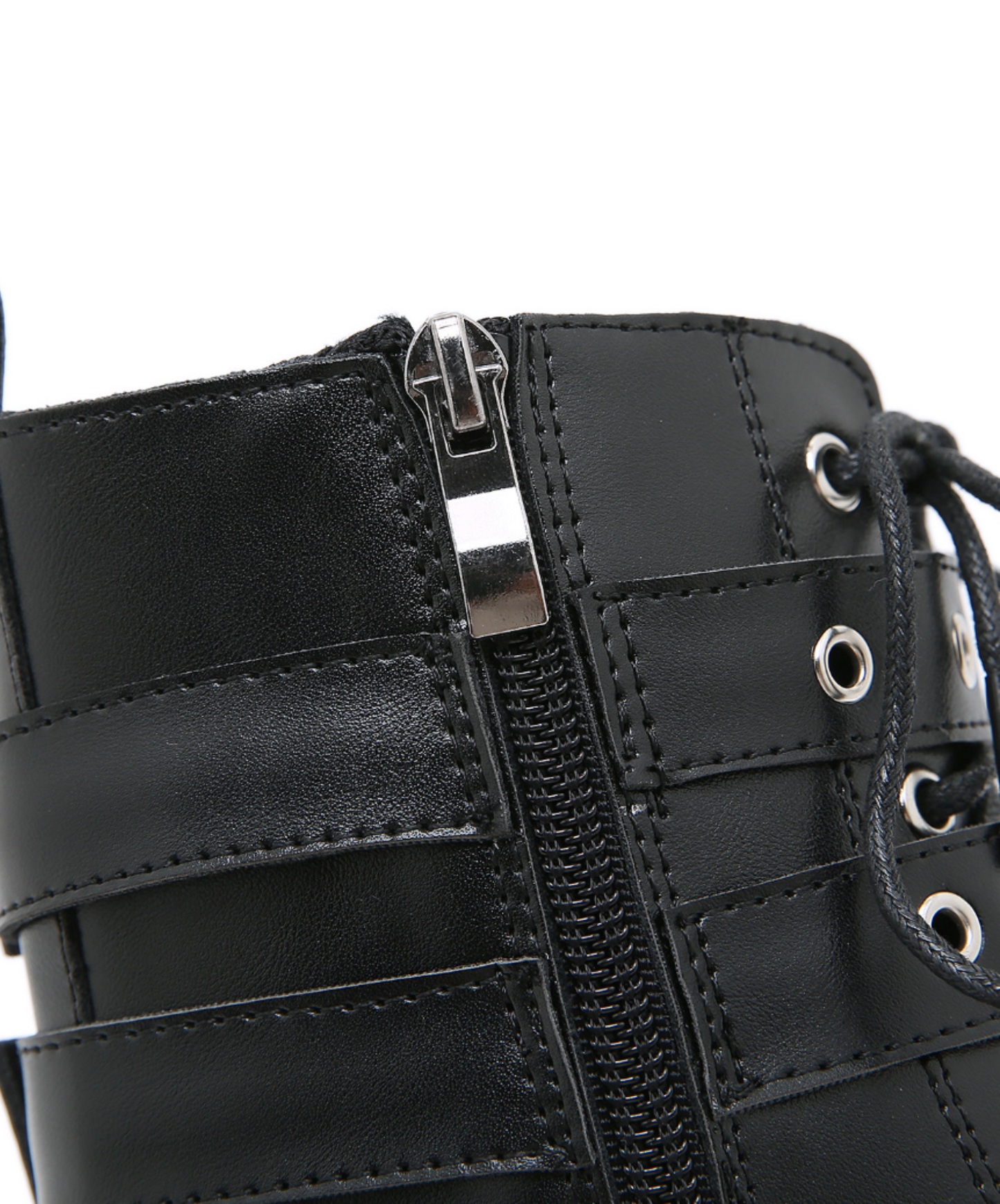 simple double belt design zip up boots EN2315