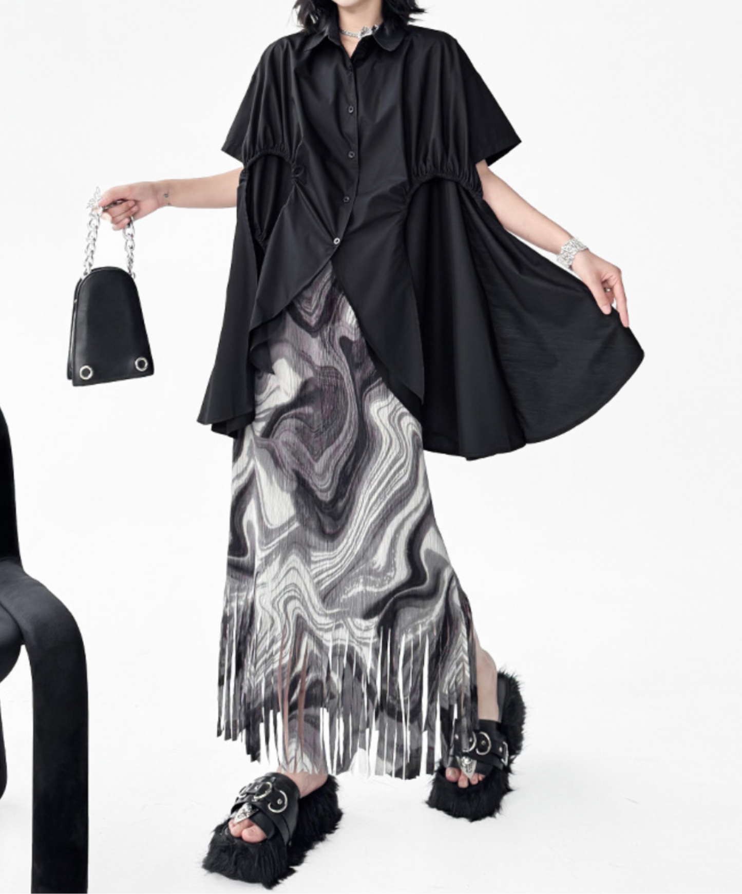 dark special browsing design long shirt EN2317