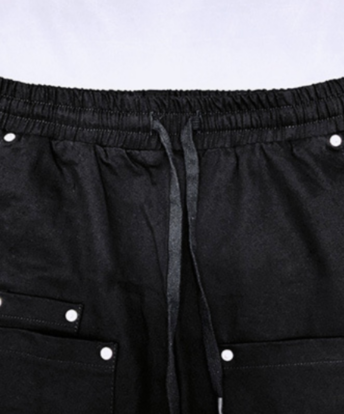 dark fringe x zipper x rivet decoration cargo pants EN2201