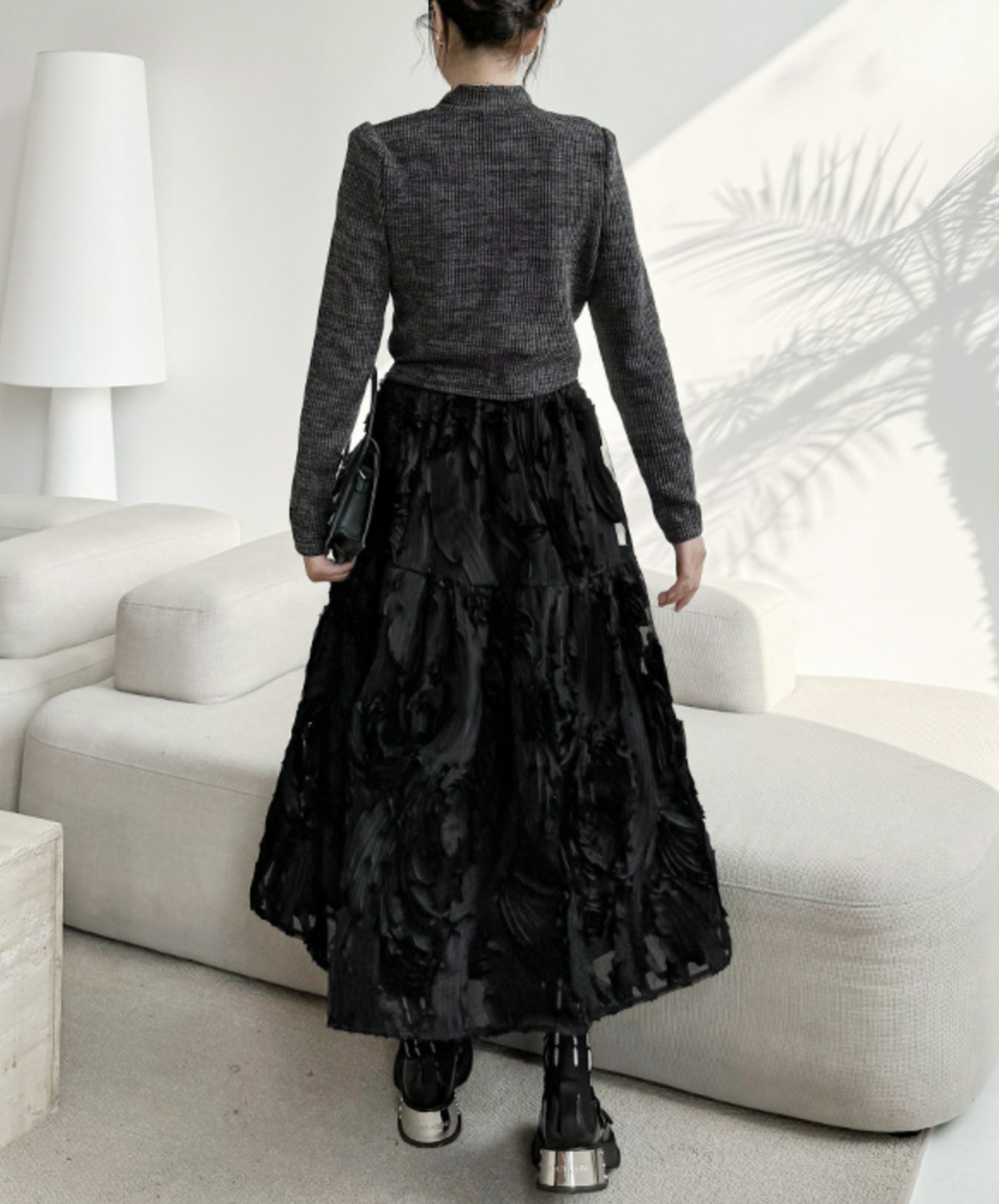 unique three-dimensional design skirt EN2275