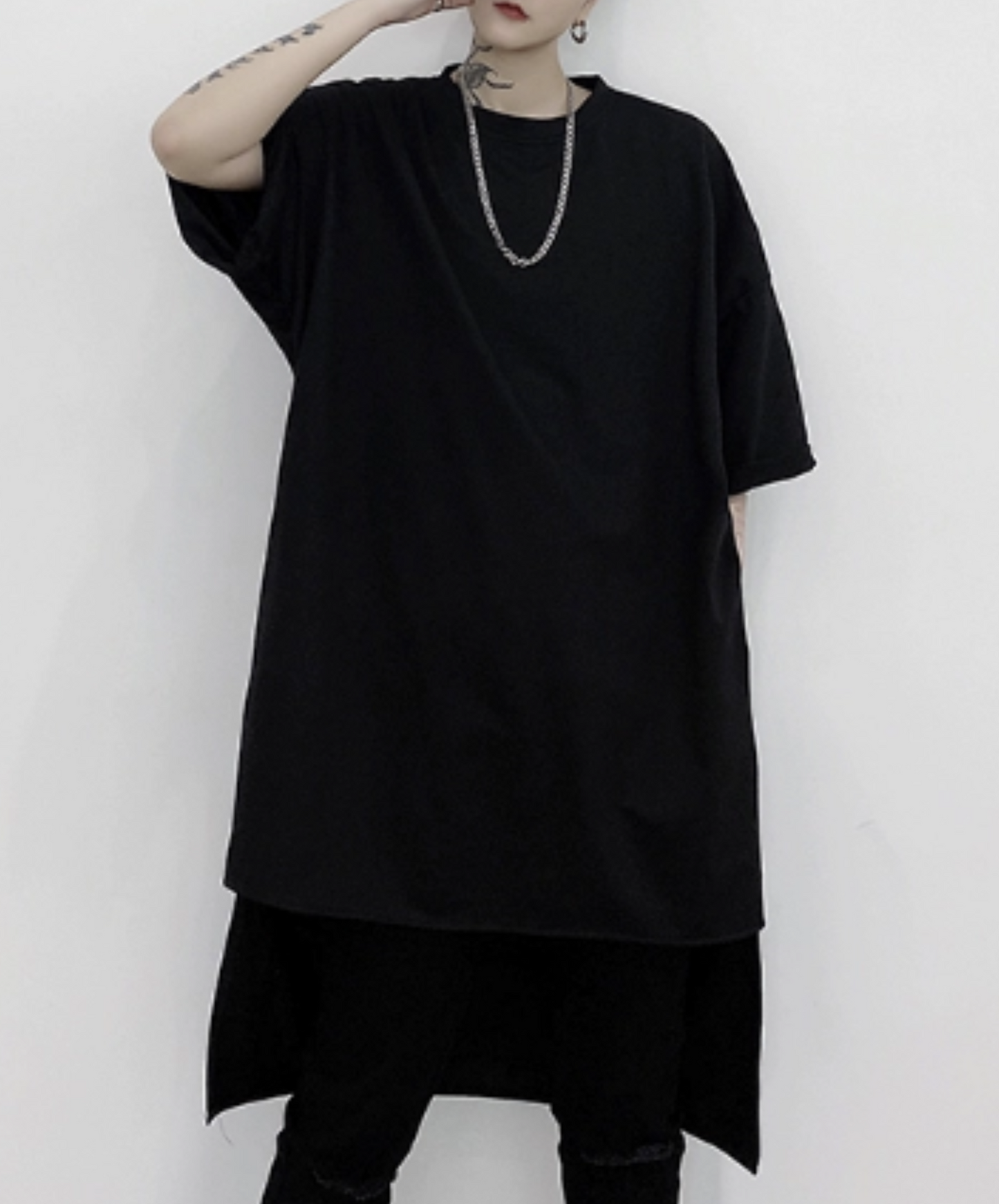 dark back long t-shirt EN1003
