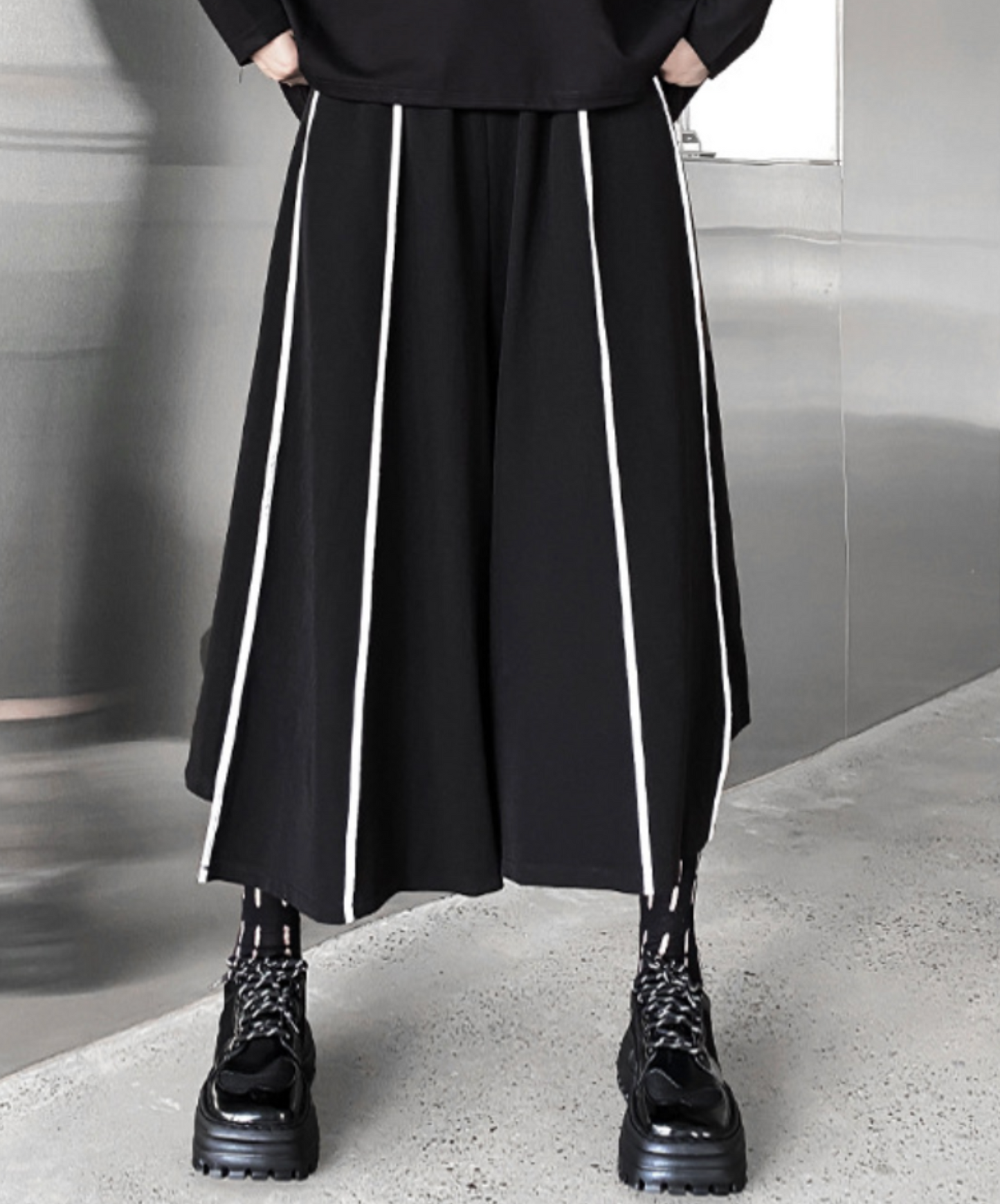white line retro wide pants EN2304