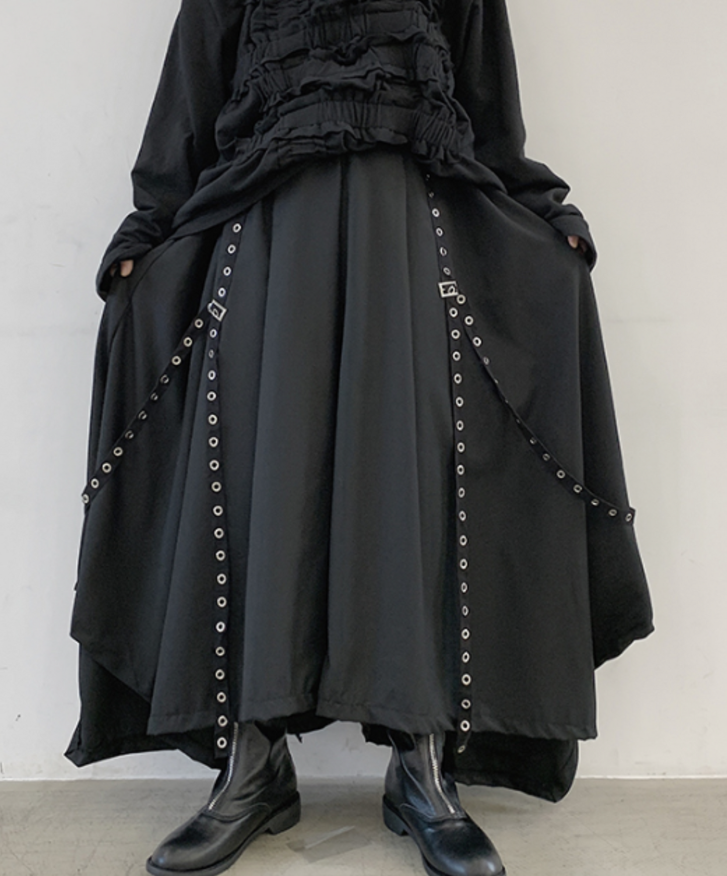 【style59】dark mode outfit set EN1862(jacket + shirt + pants set)