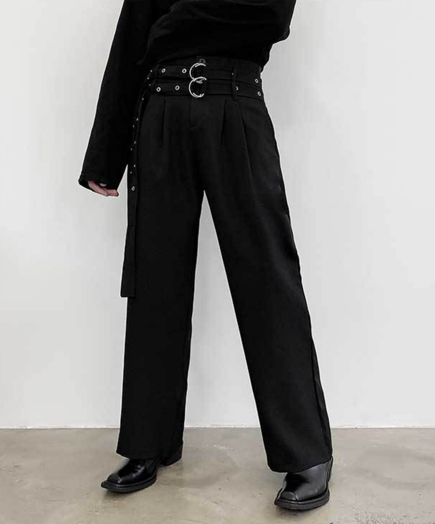 【style39】dark mode outfit set EN1412( coat+ pants set)