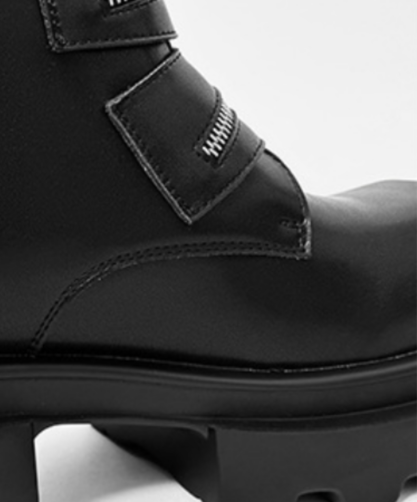 double zip design thick sole boots EN2129