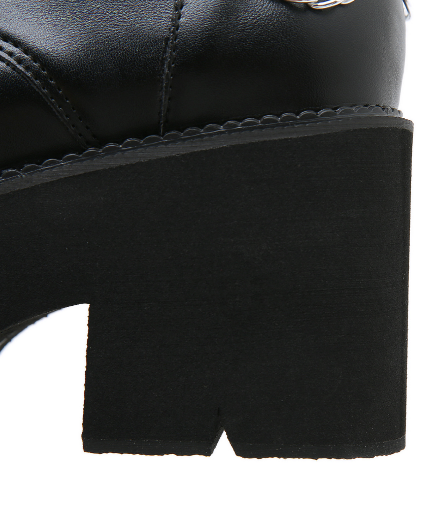 hanging chain design zip up boots EN2314