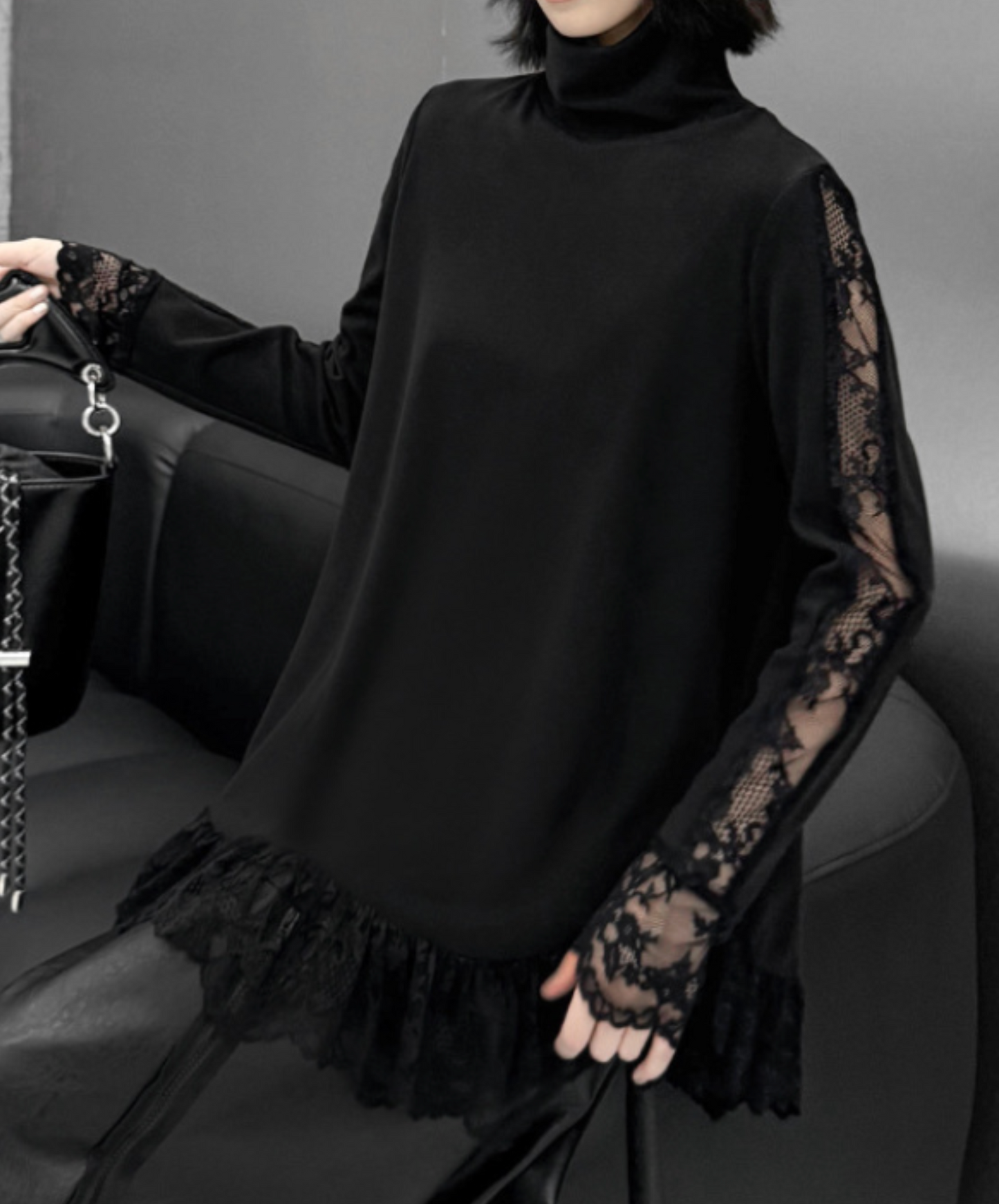 lace line frills t-shirt EN2446