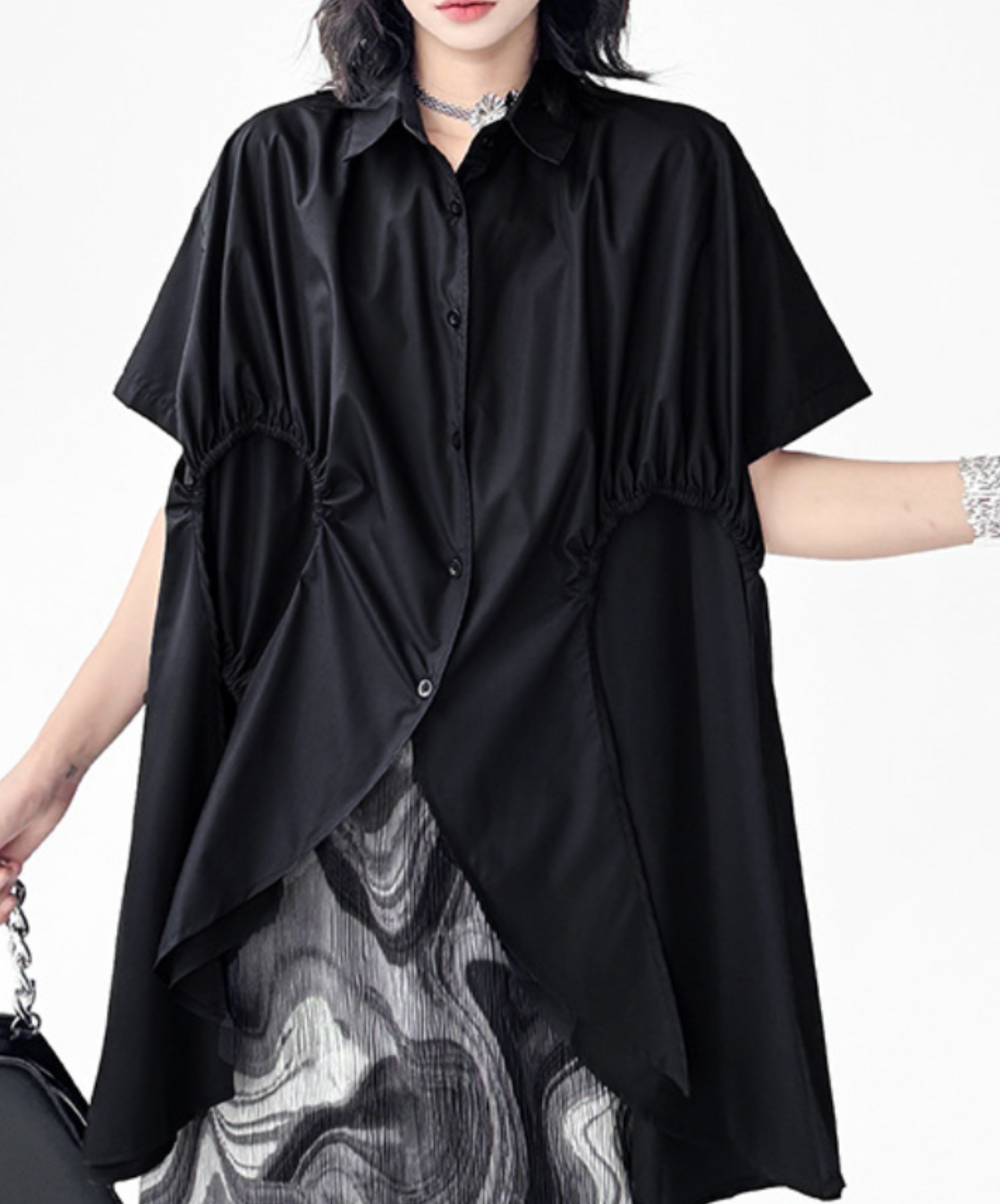 dark special browsing design long shirt EN2317