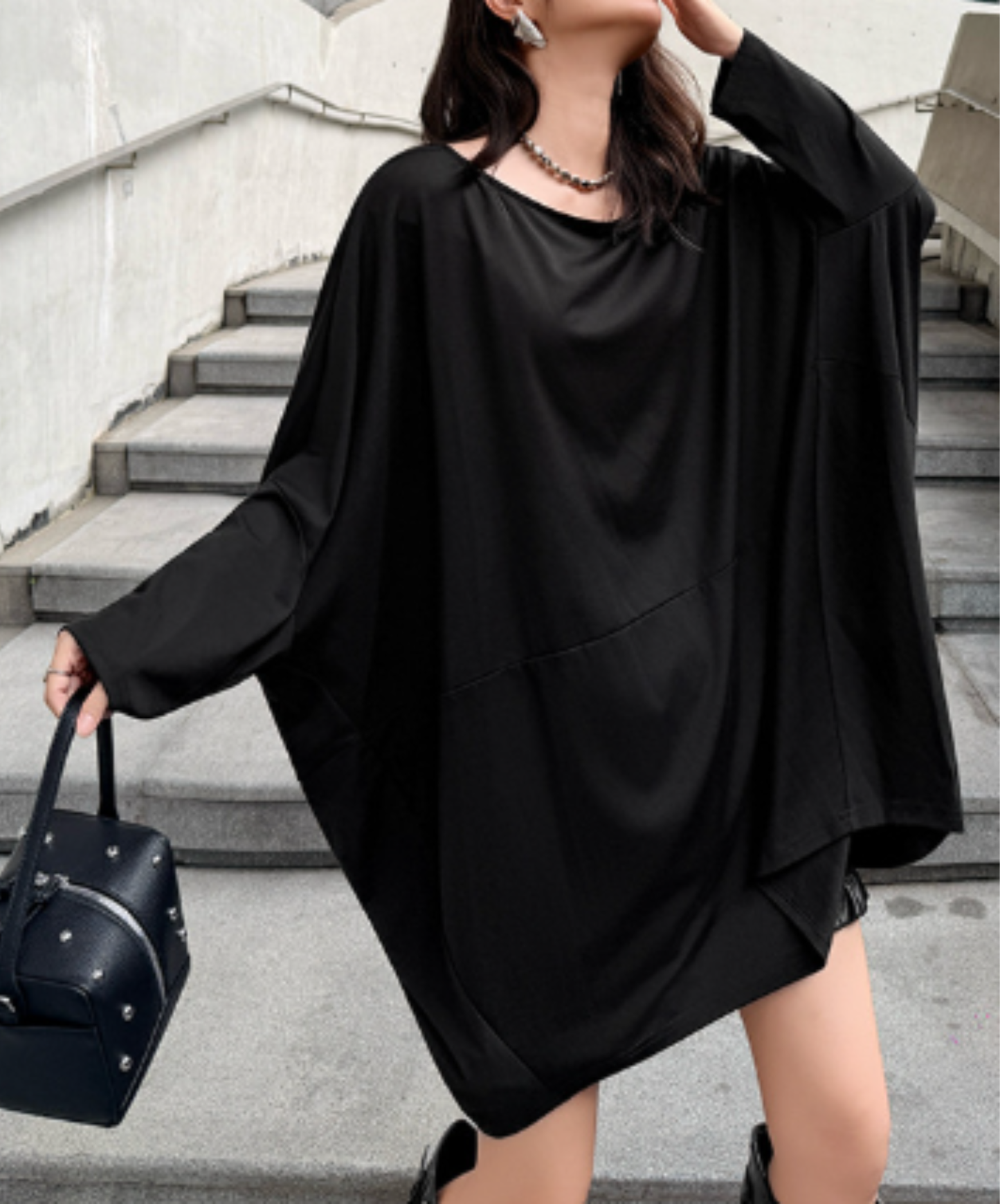 dolman-sleeve mid-length t-shirt EN3002