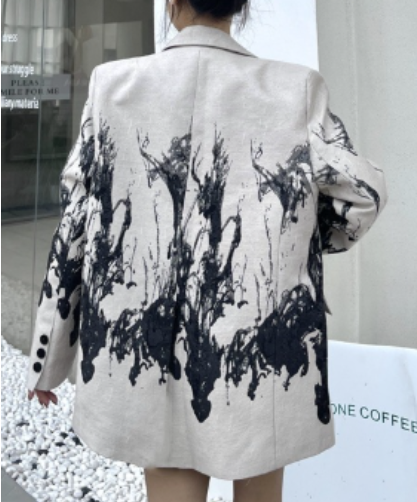 ink painting pattern hard jacket EN3091