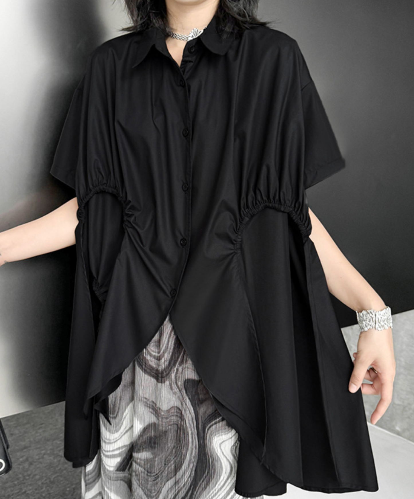 dark special browsing design long shirt EN2317