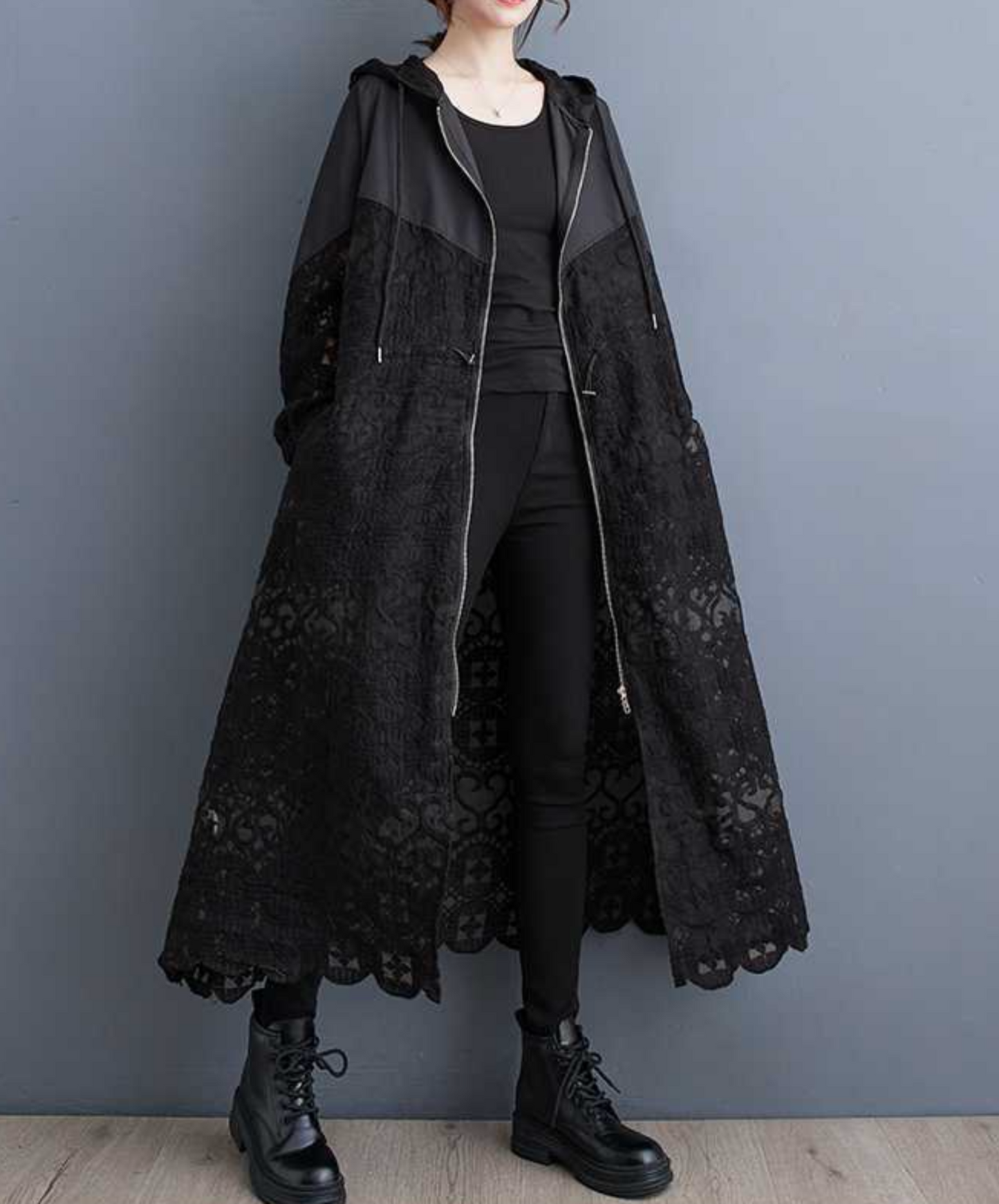a line lacey hoodie EN2355