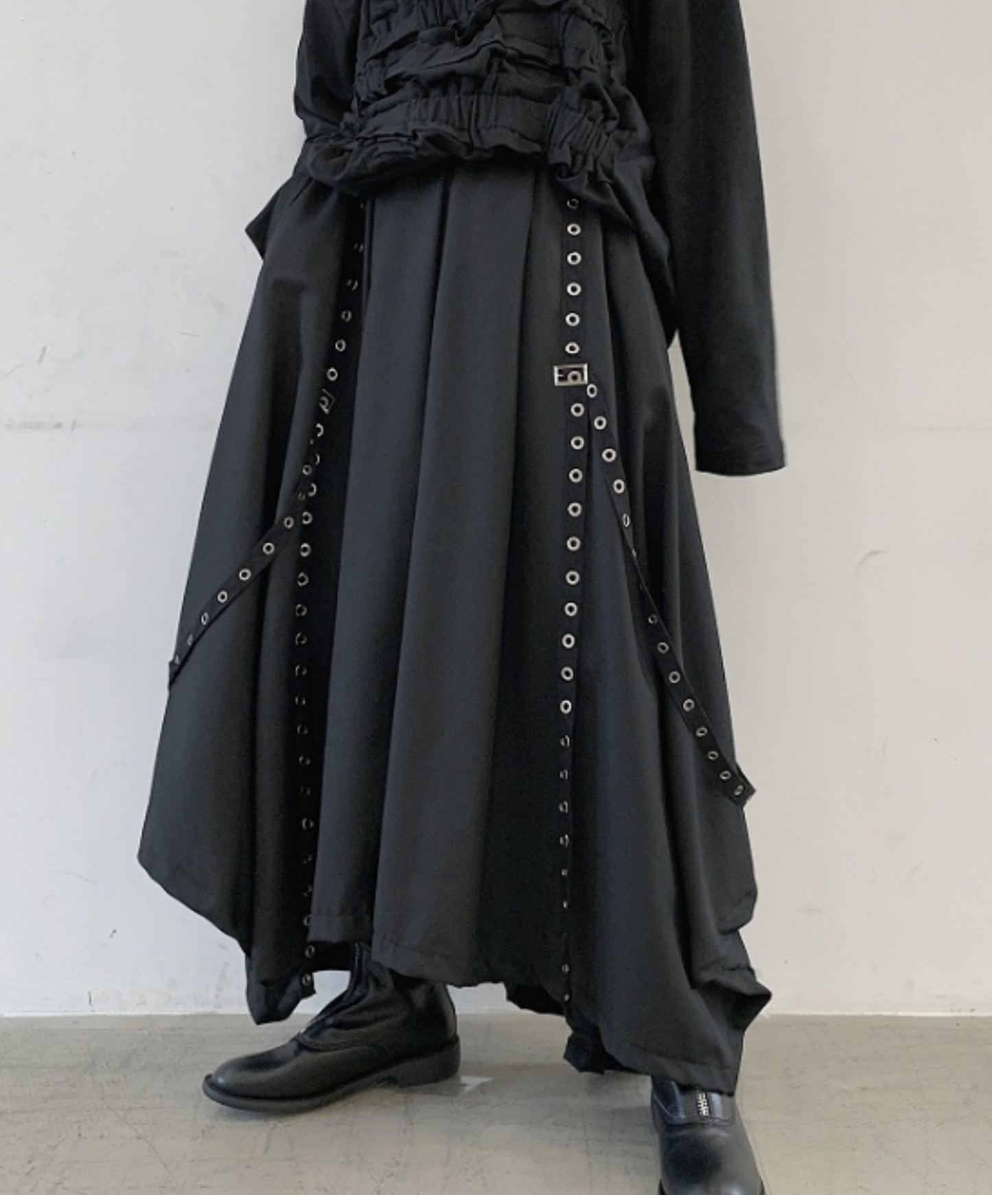 【style59】dark mode outfit set EN1862(jacket + shirt + pants set)