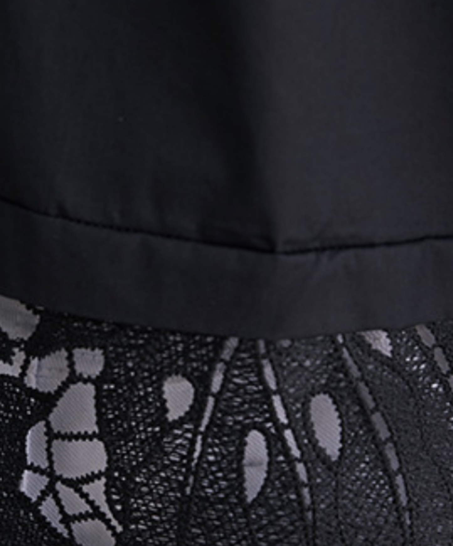 leaf motif lace fishtail long shirt EN2294