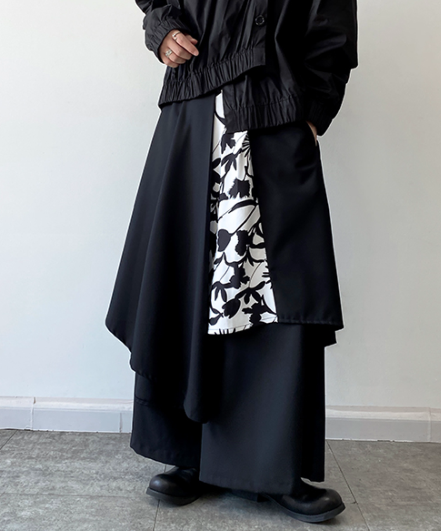 【style92】dark mode outfit set EN2821(jacket + shirt + pants set)