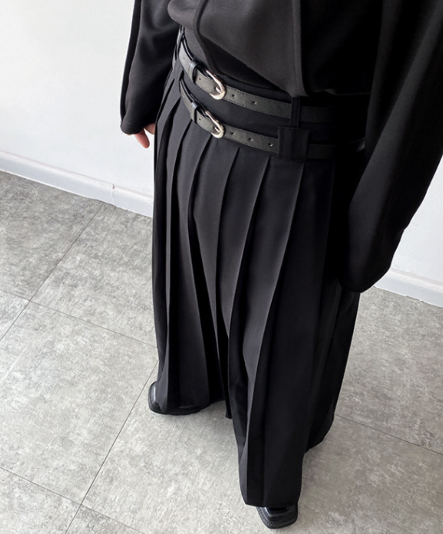 【style67】dark mode outfit set EN1891(jacket + shirt + skirt set)