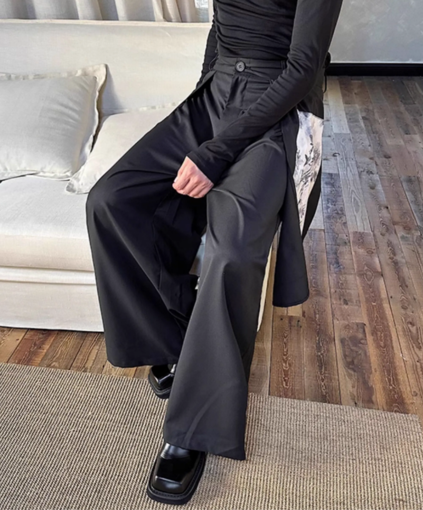 【style68】dark mode outfit set EN1892(jacket + shirt + pants set)