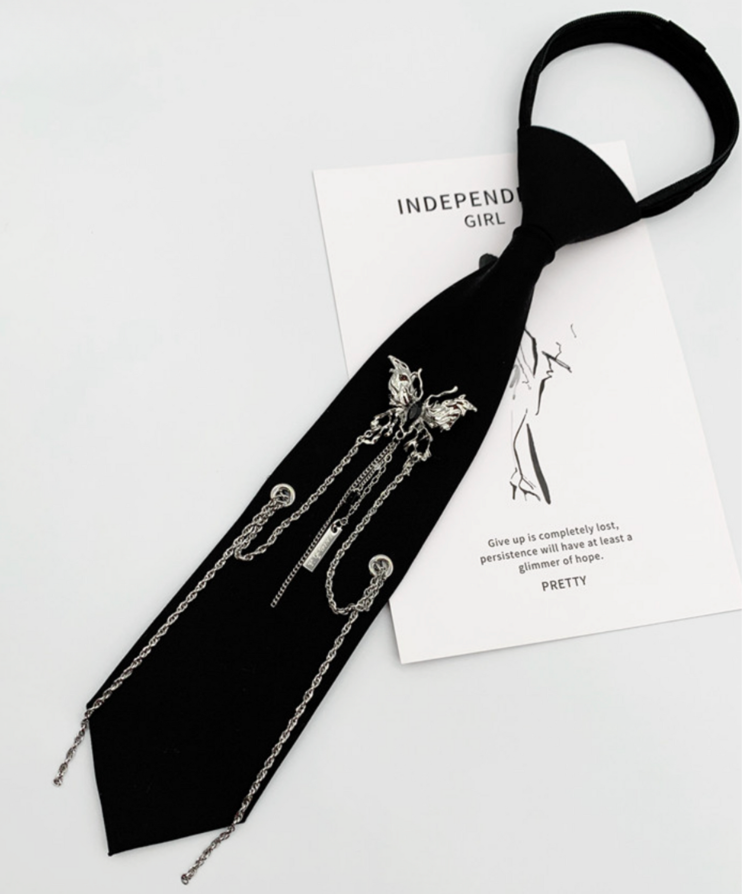 dark butterfly shorts necktie EN2677