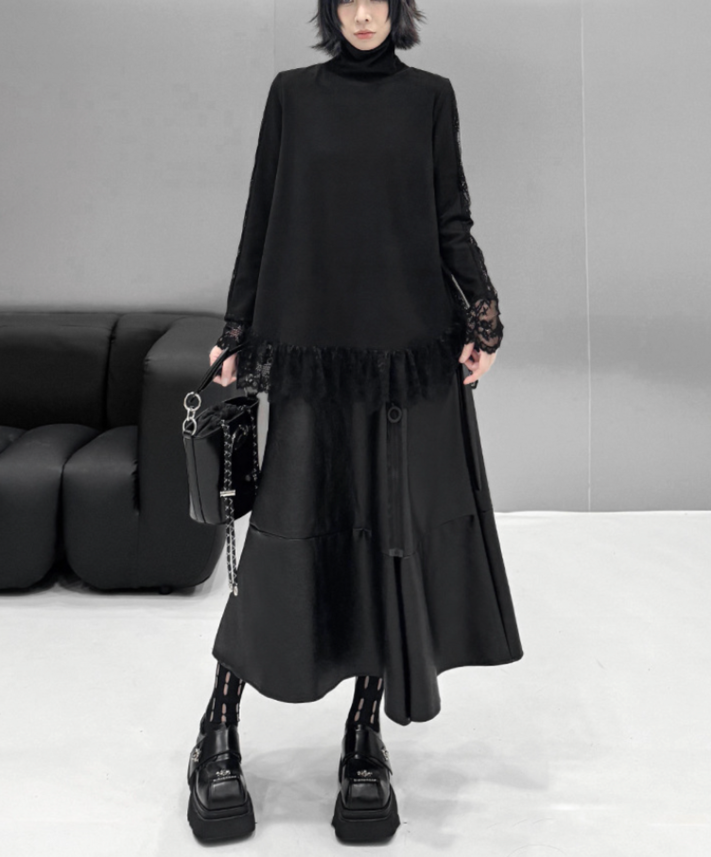 lace line frills t-shirt EN2446