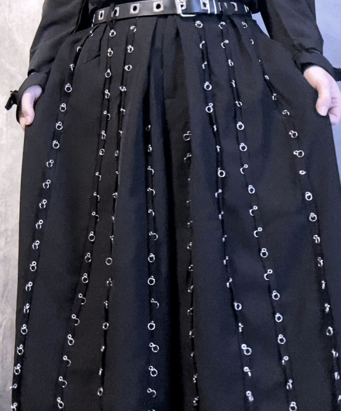 【style86】dark mode outfit set EN2632(coat + shirt + pants set)