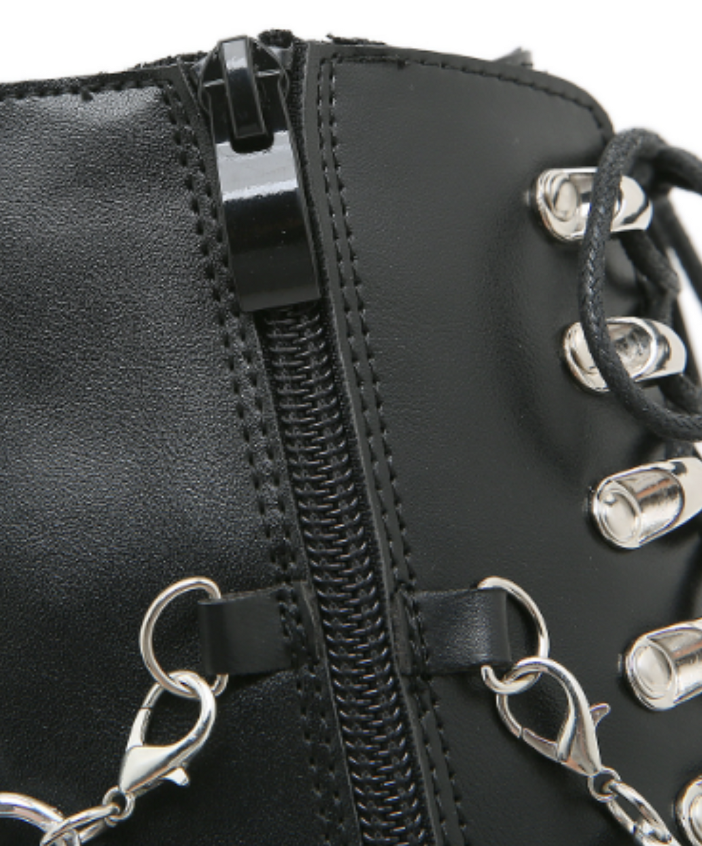 metal chain cross design boots EN1272