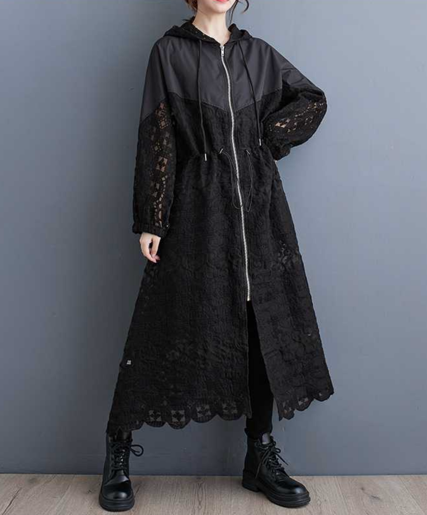 a line lacey hoodie EN2355