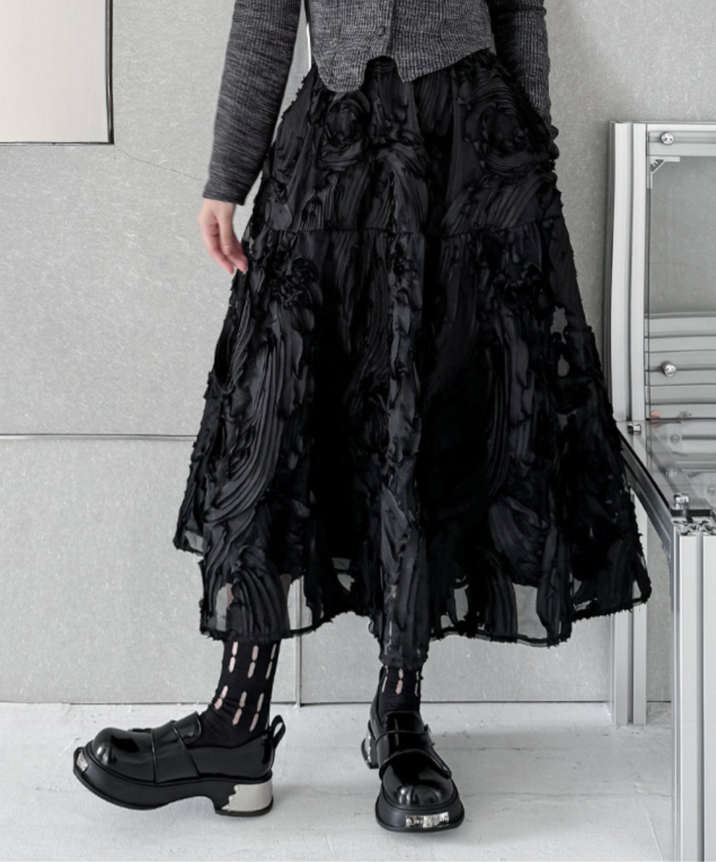 unique three-dimensional design skirt EN2275