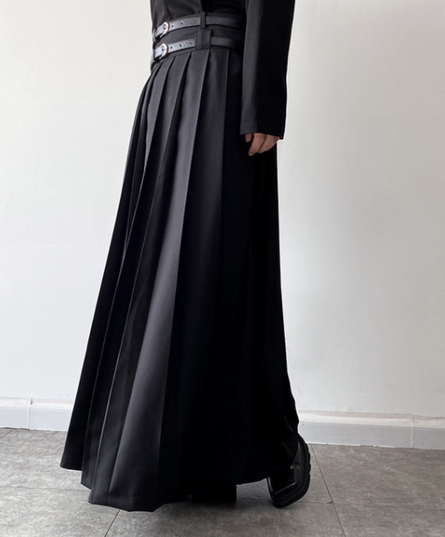 【style67】dark mode outfit set EN1891(jacket + shirt + skirt set)