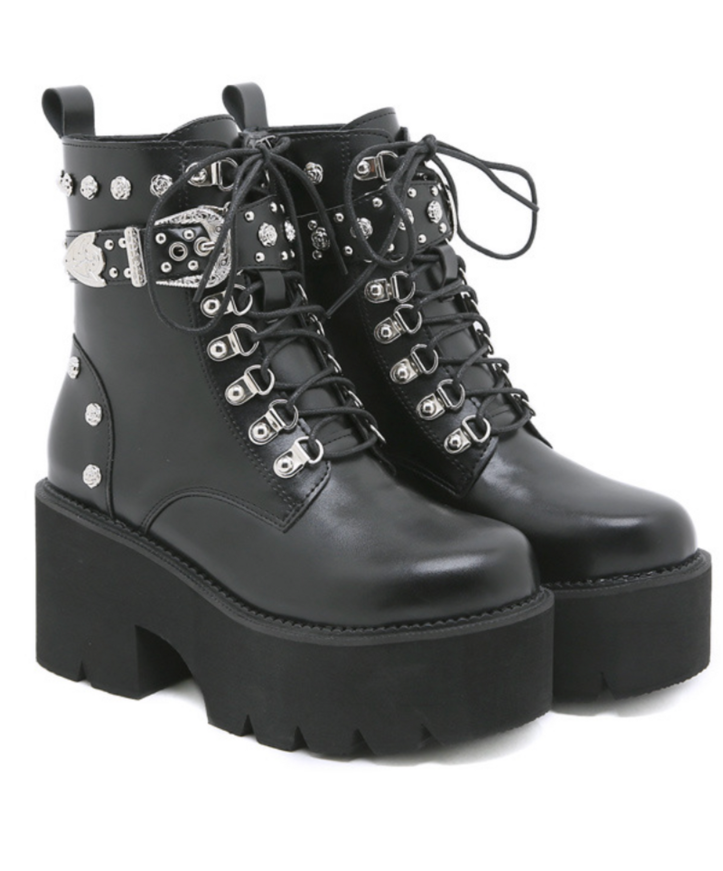 gorgeous metal part decoration boots EN2313