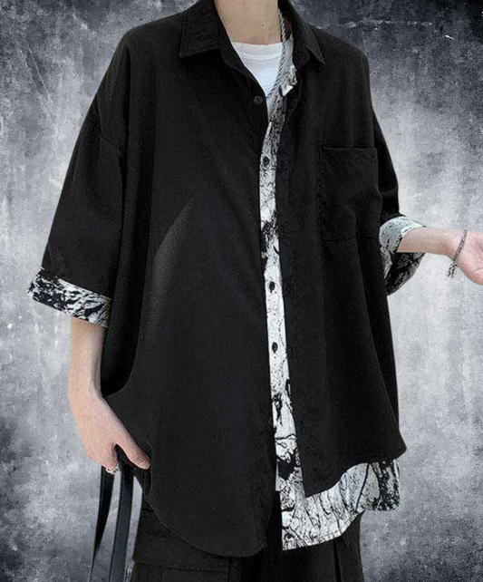 ink painting design fake two piece shirt EN1759