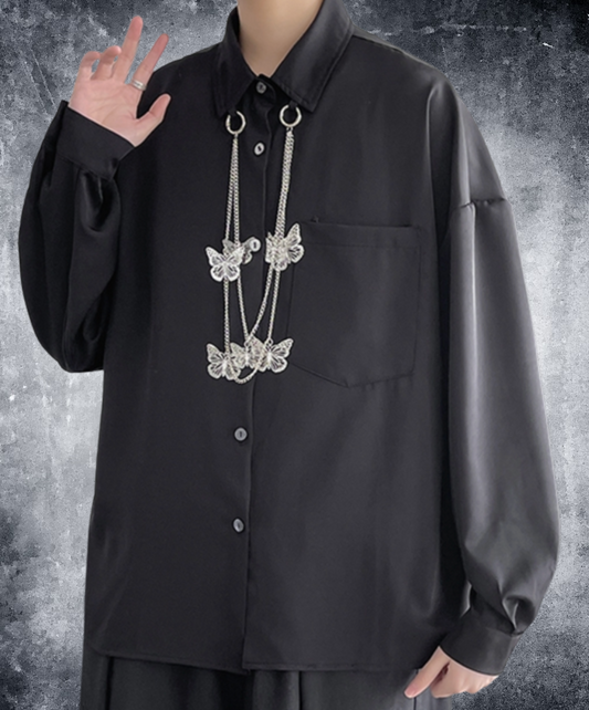 with butterfly pendant shirt EN2421