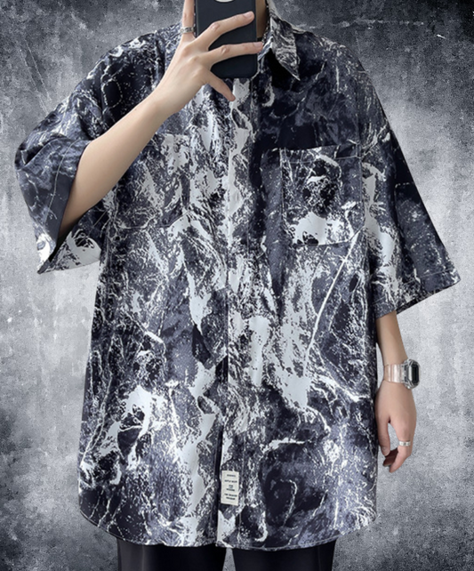 hard splicing design shirt EN2220