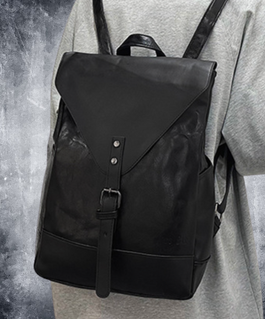 realistic textured triangular flap backpack bag EN2106